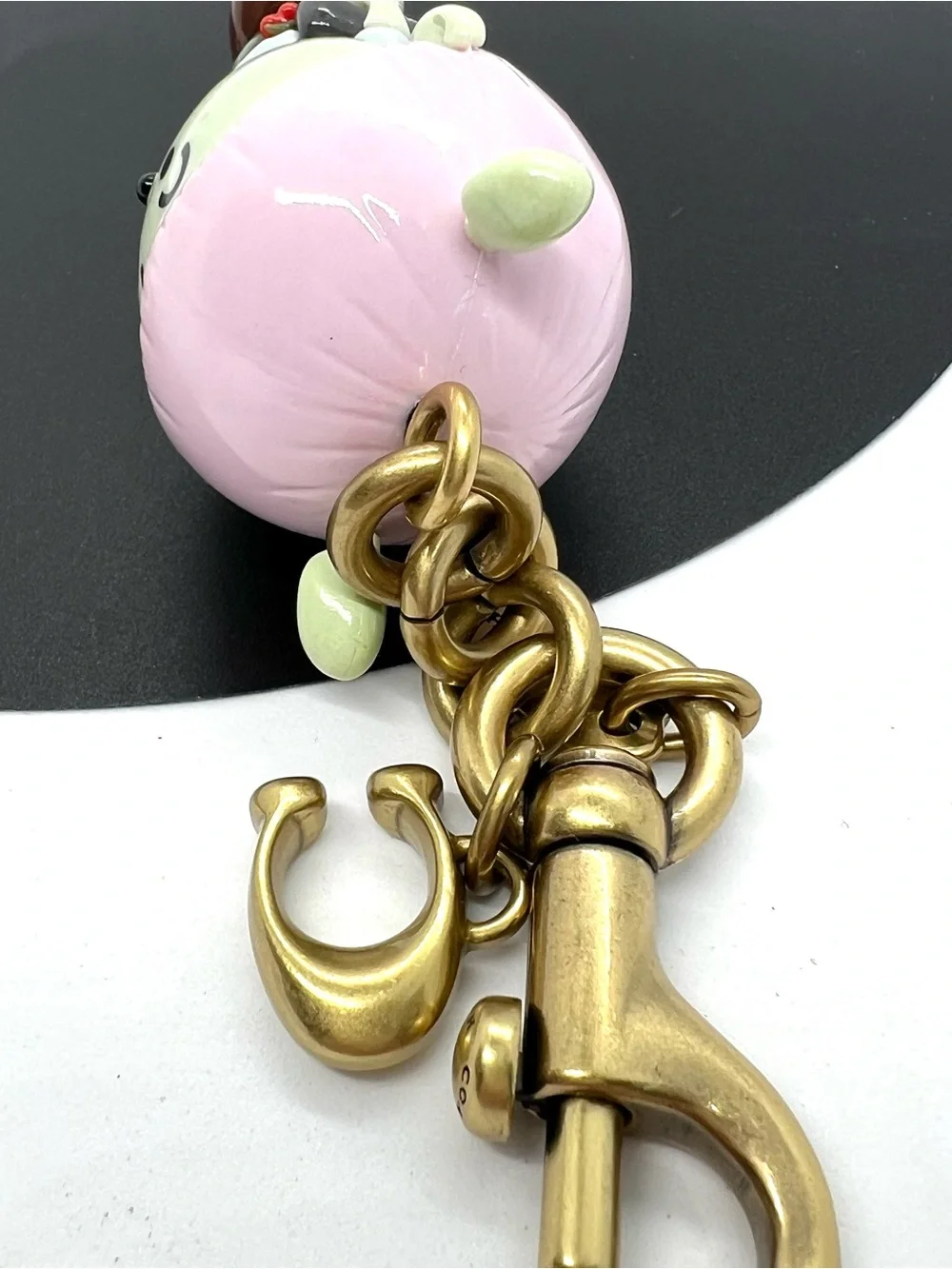 Coach RARE x Brain Dead Xerx Alien Vinyl Bag Charm Keychain CER44 Brass NWOT